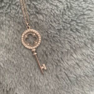 Silver Key Pendant Necklace